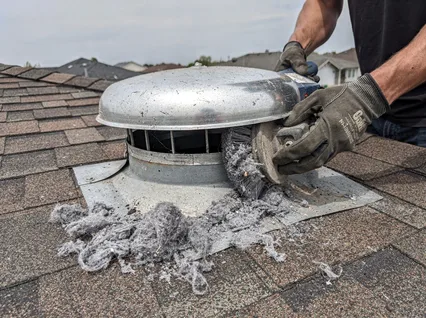 Cleaning Dryer Vent On Roof in Jerome